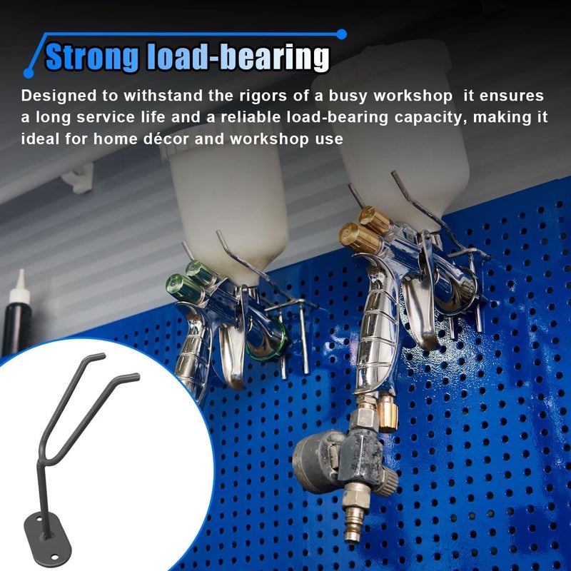 LHDOS 3PCS Heavy Duty Wall Mount Spray Gun Holder, Gravity Feed Paint Gun Holder Stand, Heat Gun Cup Bracket, Attach to Spray Booth Walls & Work Station - Image 4